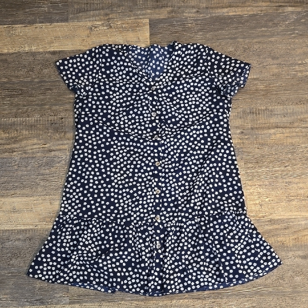 Navy Polka Dot Women's Dress